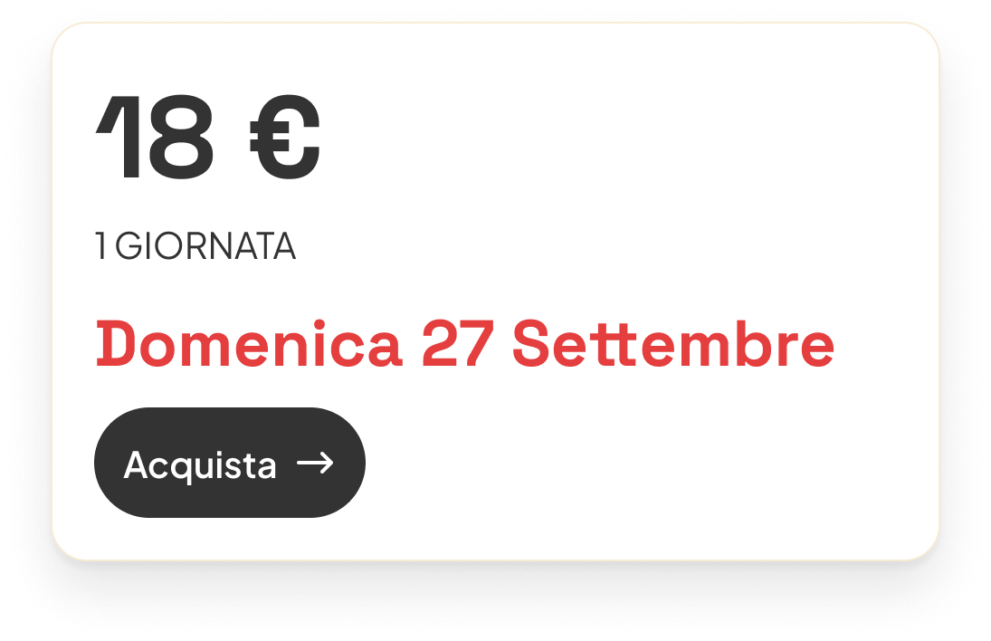18 € — Domenica 27 Settembre